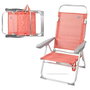 Chaise de Plage Aktive Rose 48 x 57 x 99 cm Multiposition