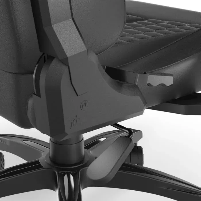 CORSAIR Fauteuil Gaming TC100 RELAXED - Similicuir Noir Ergonomique - Accoudoirs et Coussin Lombaire Réglables - Confort pour Bureau et Jeu