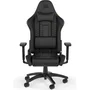 CORSAIR Fauteuil Gaming TC100 RELAXED - Similicuir Noir Ergonomique - Accoudoirs et Coussin Lombaire Réglables - Confort pour Bureau et Jeu