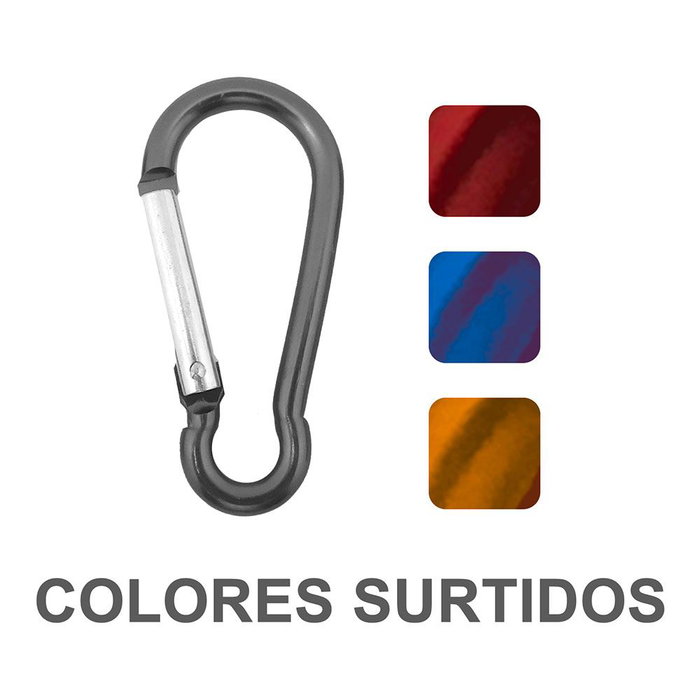 Edm Mousqueton MSQ04 en aluminium, couleurs assorties, 2 unités, 7 x 70 mm Edm Mousqueton MSQ04 en aluminium, couleurs assorties, 2 unités, 7 x 70 mm