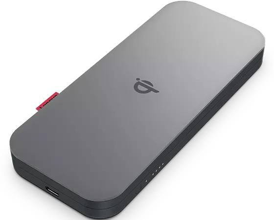 Lenovo Power Bank Sans Fil 10000 mAh avec Charge Rapide Qi 15W et Ports USB-C pour Smartphones et Tablettes