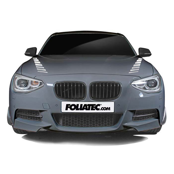 Foliatec Autocollant Voiture Design Ombres Argent FO33944 Résistant Intempéries Lavage 9x77cm 2 Pièces