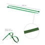 WOLFPACK LINEA PROFESIONAL Colliers de serrage en nylon vert 4,6 x 200 mm (100 unités)