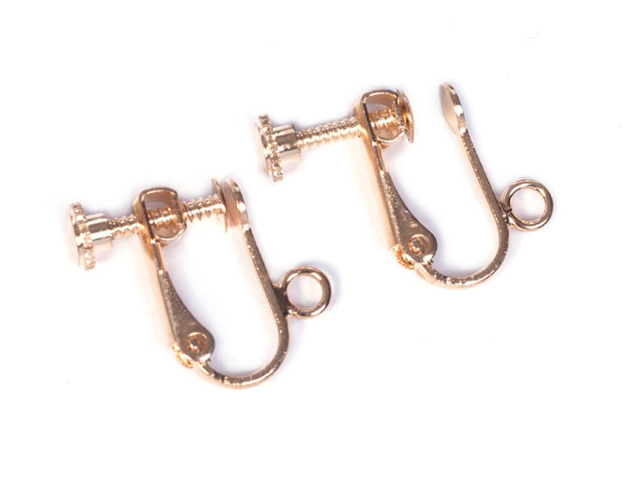 Innspiro Boucles d'oreilles métalliques clip avec anneau et fixateur doré 15,0x15,3mm Innspiro Boucles d'oreilles métalliques clip avec anneau et fixateur doré 15,0x15,3mm