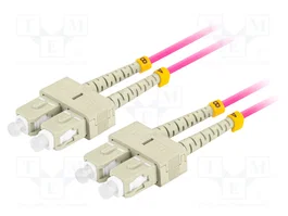 LANBERG Patch cord en fibre optique OM4 SC/UPC 1m