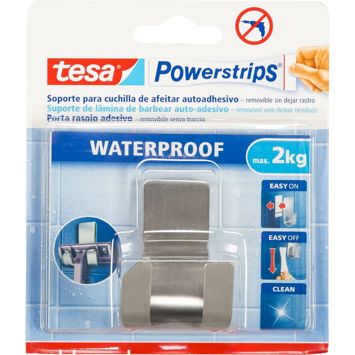 Tesa Powerstrips Porte-rasoir Waterproof Zoom Metal Argent Tesa Powerstrips Porte-rasoir Waterproof Zoom Metal Argent