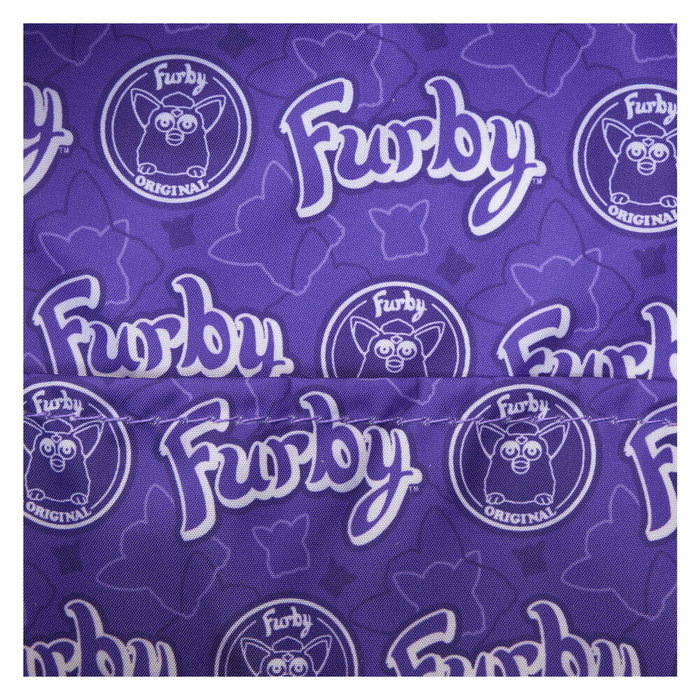 LOUNGEFLY Sac à dos Furby 26 cm en simili cuir à finition PU, broderies et fermoir doré, dimensions 22.9x11.4x26.7 cm