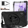 eSTUFF Housse AUSTIN Defender pour Samsung Galaxy Tab S10+ / S9 FE+ / S9+ / S8+ / S7 FE / S7+, Étui à coque rigide avec protection militaire et béquille, Noir