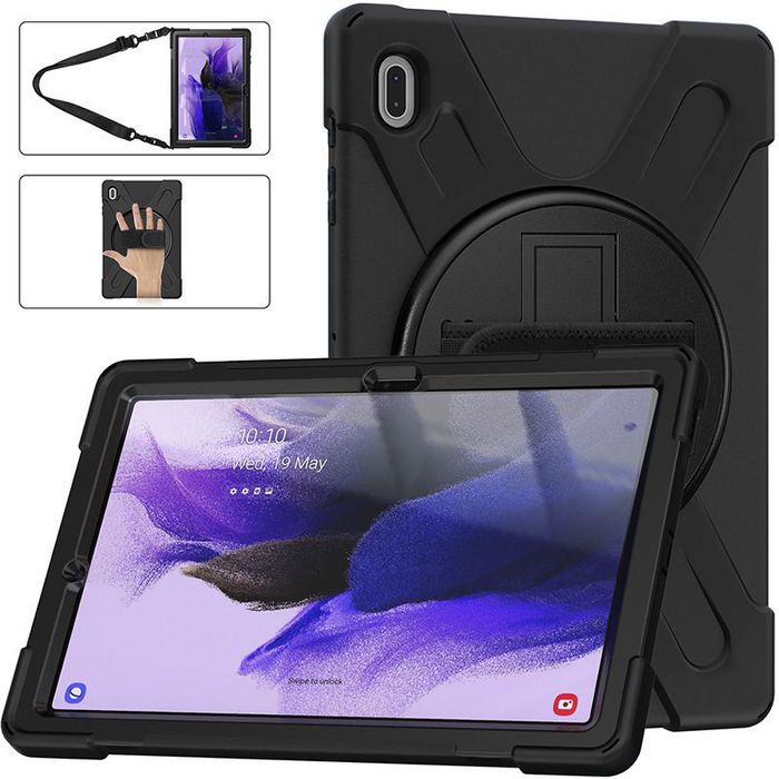eSTUFF Housse AUSTIN Defender pour Samsung Galaxy Tab S10+ / S9 FE+ / S9+ / S8+ / S7 FE / S7+, Étui à coque rigide avec protection militaire et béquille, Noir eSTUFF Housse AUSTIN Defender pour Samsung Galaxy Tab S10+ / S9 FE+ / S9+ / S8+ / S7 FE / S7+, Étui à coque rigide avec protection militaire et béquille, Noir