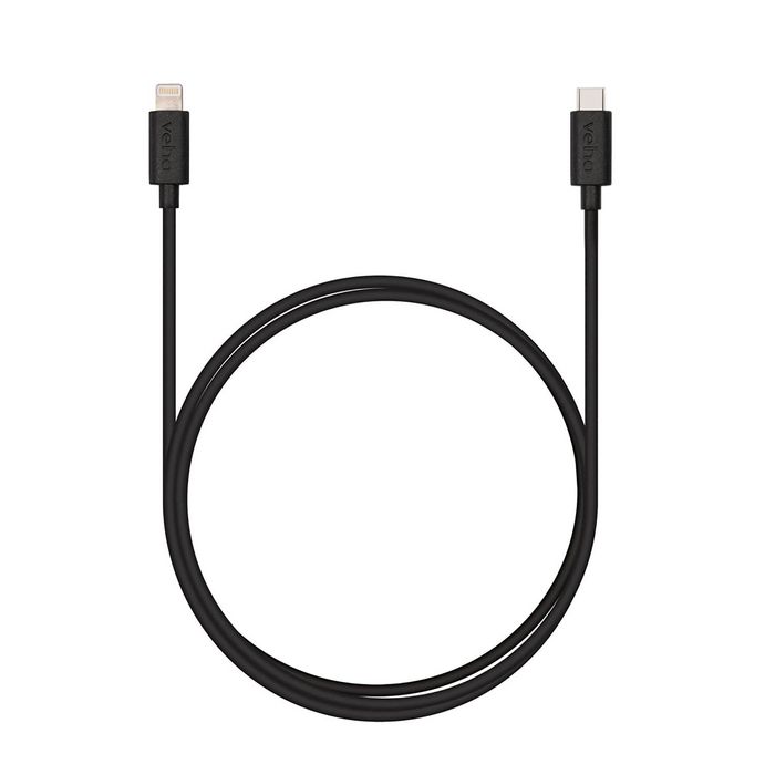 Veho Câble USB-C vers Lightning certifié Apple MFi 1m - Charge et synchronisation pour iPhone, iPad, AirPods (noir)