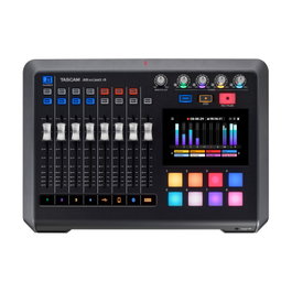 Tascam Mixcast 4 Station de podcasting avec enregistreur intégré, interface audio USB, 4 entrées micro, Bluetooth