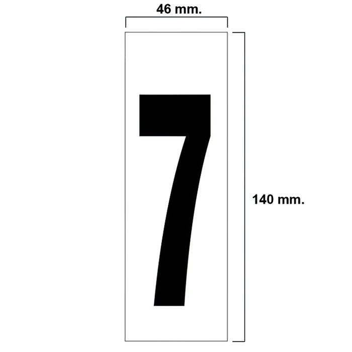 WOLFPACK LINEA PROFESIONAL Numéro Adhésif Nº 7, 46x140 mm