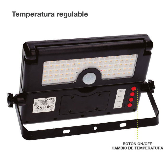 GSC Evolution Projecteur solaire LED Cela 6W, Noir, 600 lm, IP65 GSC Evolution Projecteur solaire LED Cela 6W, Noir, 600 lm, IP65