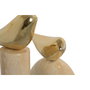 Home ESPRIT Figurine Décorative Oiseaux Romantique Doré Ivoire