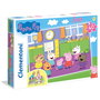 Clementoni Puzzle de sol pour enfants Peppa Pig 40 pièces, taille 100x70 cm