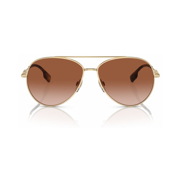 Burberry BE3147-110913 Lunettes de soleil Dorées Marron Burberry BE3147-110913 Lunettes de soleil Dorées Marron