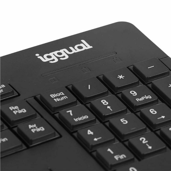 clavier et souris iggual WMK-BUSINESS2 Noir Espagnol Qwerty