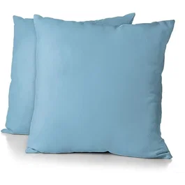 Home Linge Passion Lot de 2 taies d'oreiller microfibre 82 g 63 x 63 cm Bleu ciel