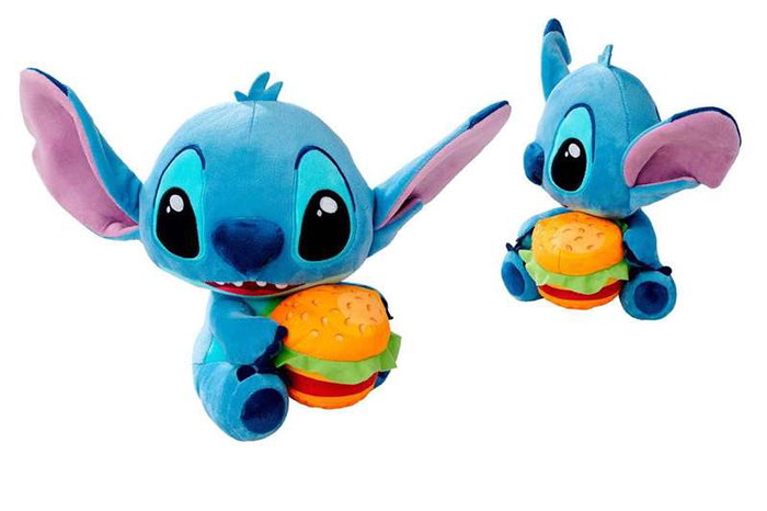 Simba Peluche Lilo & Stitch Stitch avec Burger 25 cm