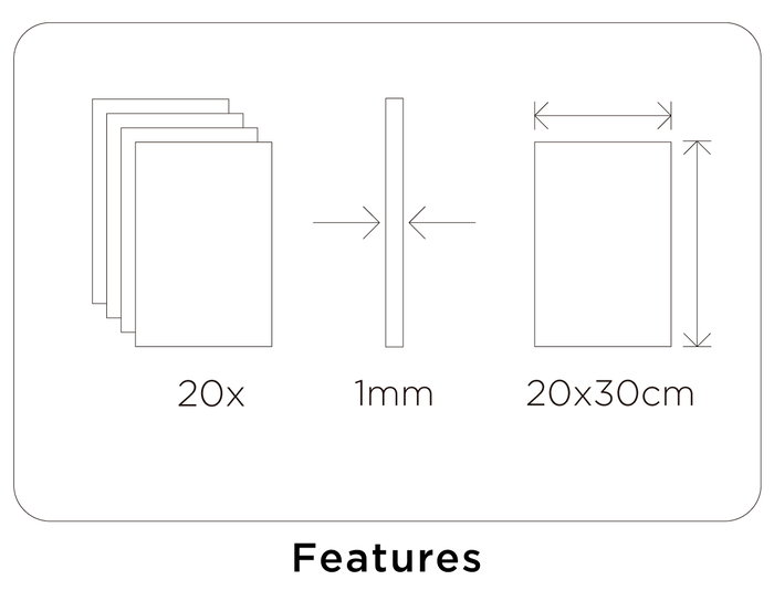 Innspiro Goma EVA bleu 20x30cm x 1mm, lot de 20 feuilles Innspiro Goma EVA bleu 20x30cm x 1mm, lot de 20 feuilles