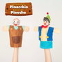 Color Baby Set de 4 marionnettes Pinocho de 25 cm