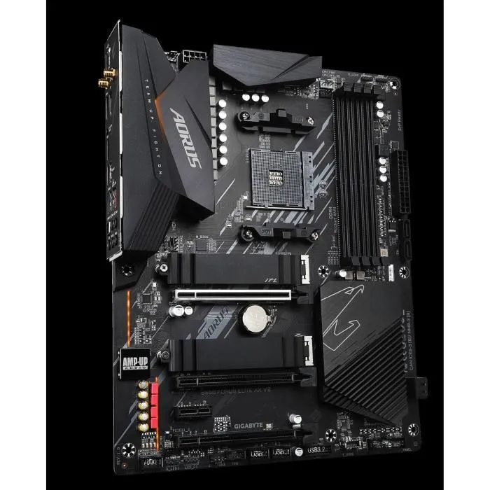 Gigabyte Carte mère B550 AORUS ELITE AX V2 - Socket AM4, DDR4, ATX, Wi-Fi, pour processeurs AMD Ryzen