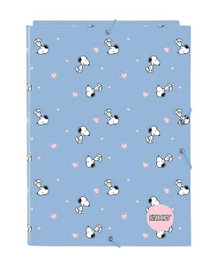 Safta Carpeta Folio 3 Solapas Snoopy - Chemise à rabats avec motif Snoopy 26x33.5x2.5 cm - Recommandé à partir de 3 ans