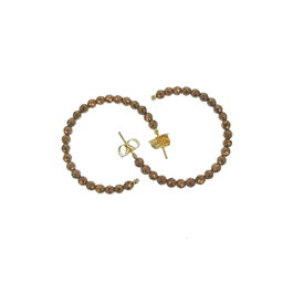 Darli-Jeims Boucles d'oreilles Darli Créoles Doré Brûlé