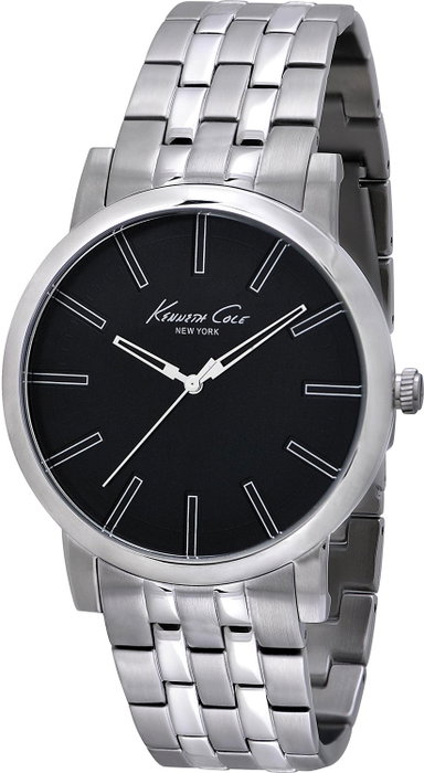 Kenneth Cole IKC9231 avec bracelet en acier argenté et cadran noir Kenneth Cole IKC9231 avec bracelet en acier argenté et cadran noir