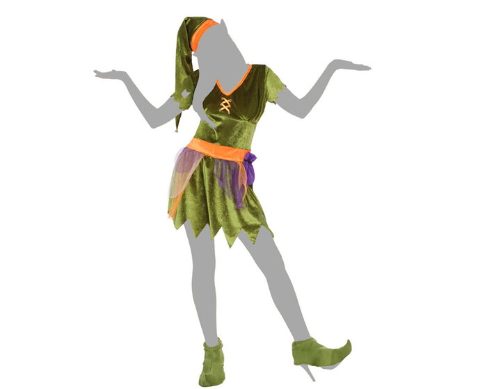 Disfraz Duende Mujer Adulto Verde XS-S Disfraz Duende Mujer Adulto Verde XS-S