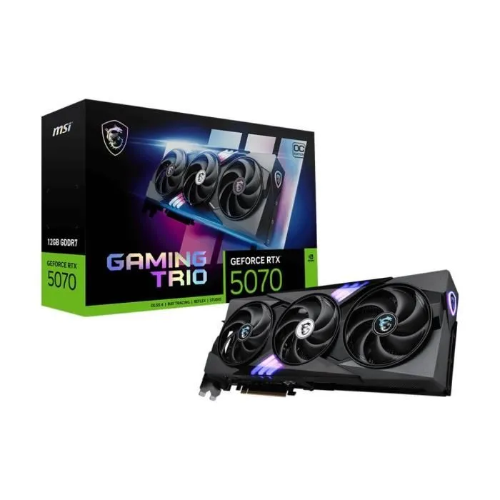Msi Carte Graphique GeForce RTX 5070 12G GAMING TRIO OC 4711377303927 Msi Carte Graphique GeForce RTX 5070 12G GAMING TRIO OC 4711377303927