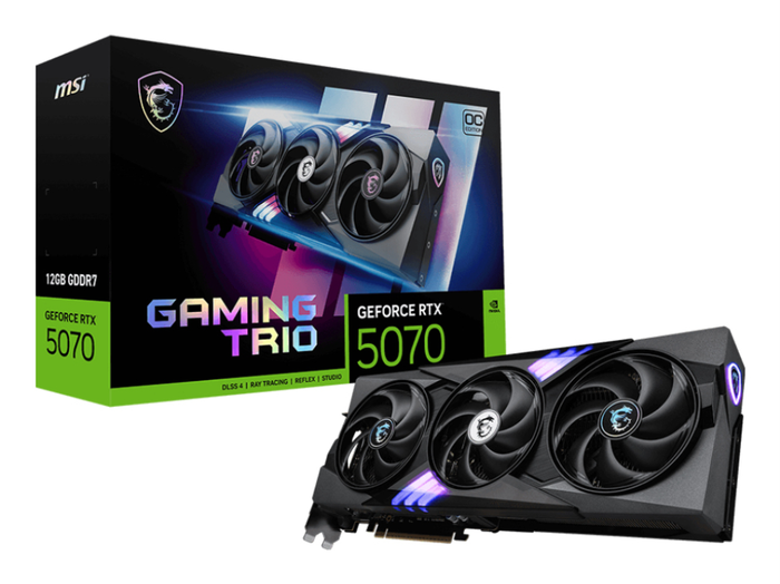 MSI GeForce RTX 5070 12G Gaming Trio OC Carte graphique 12 Go GDDR7 MSI GeForce RTX 5070 12G Gaming Trio OC Carte graphique 12 Go GDDR7
