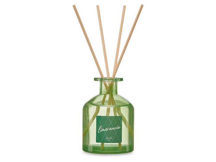Acorde Mikado 250 ml Vert Verre Parfum Lotophages avec Tige 8 x 12 x 8 cm (Set de 6)