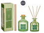Acorde Mikado 250 ml Vert Verre Parfum Lotophages avec Tige 8 x 12 x 8 cm (Set de 6)