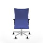 Piqueras Y Crespo Chaise de bureau Albacete confidente, bleu clair, mécanisme synchrone, base blanche