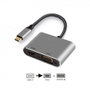 Ewent EW9700 Adaptateur USB-C vers HDMI 4K et VGA, 15 cm