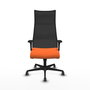 Piqueras y Crespo Chaise de Bureau Albacete XL Orange et Noir