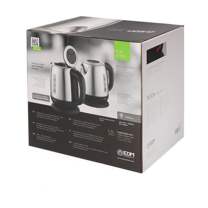 Edm Vita inox, Bouilloire électrique 1,2 l