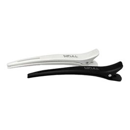 Bifull Lot de 6 pinces en plastique blanc et noir