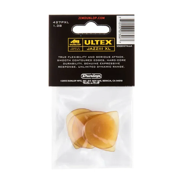 DUNLOP Pack de 24 médiators Ultex Jazz III (XL) - 1,38 mm