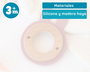 KioKids - Mordedor en bois de hêtre et silicone rose forme lapin pour bébé +3 mois, jouet de dentition écologique pour massage des gencives