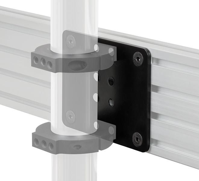 B-Tech BT8390-CFK Support de fixation pour colliers d'accessoires, 5 mm, noir, compatible rails horizontaux BT8390