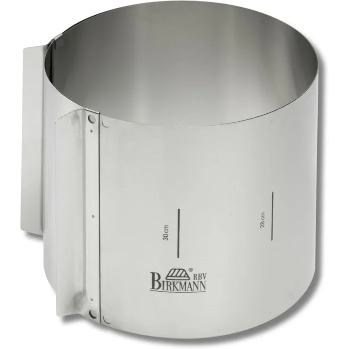 Birkmann Cercle de pâtisserie Easy Baking Ø18-30 cm, H 15 cm, Argent Birkmann Cercle de pâtisserie Easy Baking Ø18-30 cm, H 15 cm, Argent
