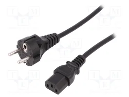 DIGITUS Câble d'alimentation H05VV-F CEE 7/7 vers IEC C13, 1,2m, noir
