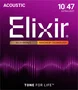 Elixir Juego Acústica Nanoweb 80/20 Bronze Xl 10-47 Cordes
