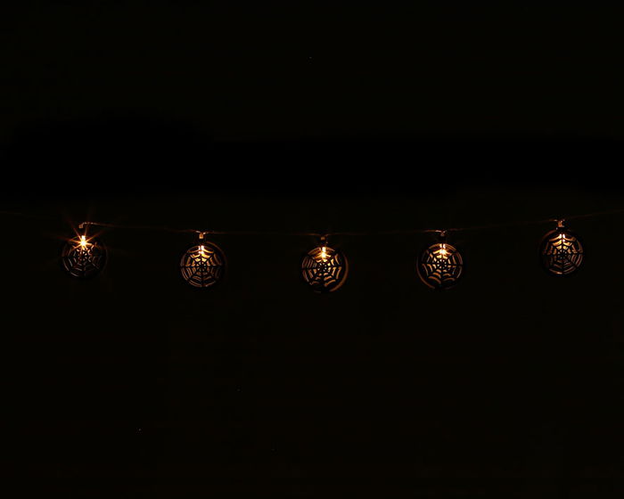 Guirnalda lumineuse avec motifs de toiles d'araignée noire, 170 cm - Décoration d'Halloween et gothique pour fêtes, plafond et murs Guirnalda lumineuse avec motifs de toiles d'araignée noire, 170 cm - Décoration d'Halloween et gothique pour fêtes, plafond et murs