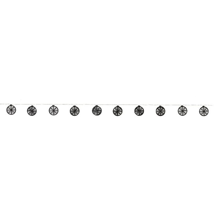 BigBuy Home Guirlande lumineuse motifs toiles d'araignées noires 170 cm