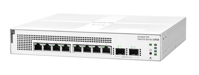 Aruba Instant On 1930 Commutateur réseau managé 8 ports Gigabit PoE+ (124W) avec 2 ports SFP pour fibre Aruba Instant On 1930 Commutateur réseau managé 8 ports Gigabit PoE+ (124W) avec 2 ports SFP pour fibre