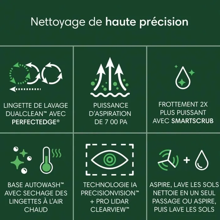 iRobot Roomba Plus 505 Combo avec Base Multifonction AutoWash, Aspirateur Robot Laveur, Puissance 7000 Pa, Autonomie 1h45, Réservoir 295 ml, IA PrecisionVision, Blanc