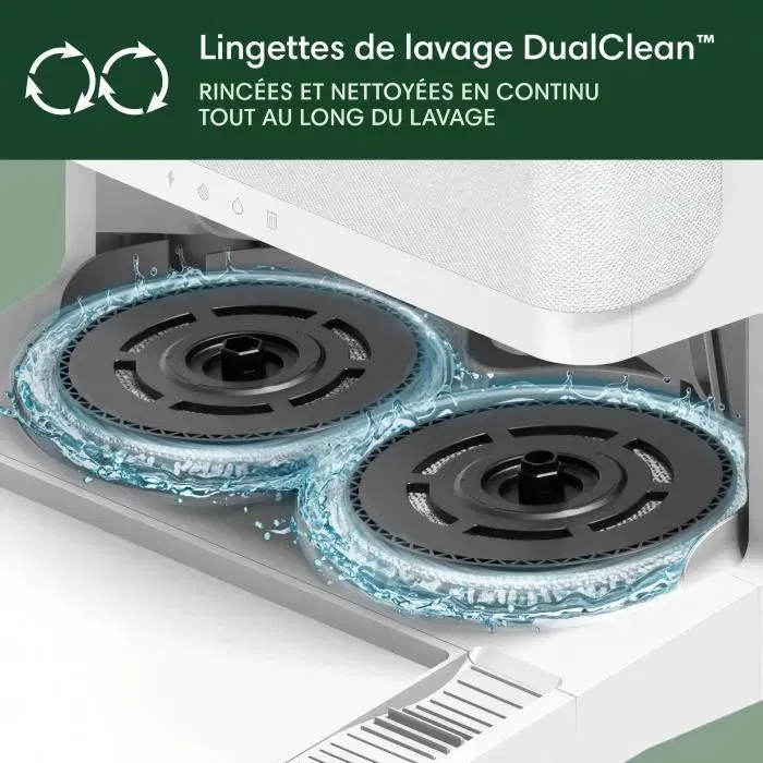 iRobot Roomba Plus 505 Combo avec Base Multifonction AutoWash, Aspirateur Robot Laveur, Puissance 7000 Pa, Autonomie 1h45, Réservoir 295 ml, IA PrecisionVision, Blanc